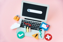 Computer and resources symbols. Resources