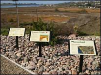 Kiosks along Agua Hedionda Lagoon