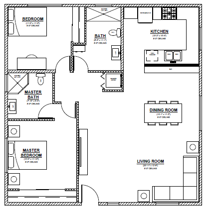 2 Bedroom 2 Bath House Plans Under 1000 Sq Ft 2 Bedroom Apartment Located At 700 Willow Brook Rd 