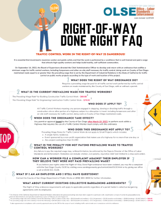 Right of Way FAQ