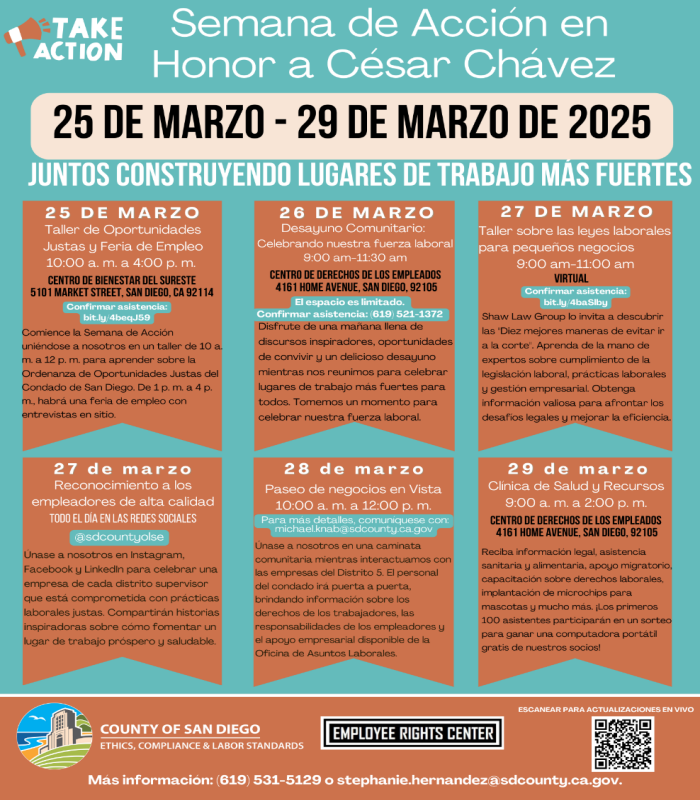 All 2025 OLSE Week of Action Events.pdf - (Spanish)