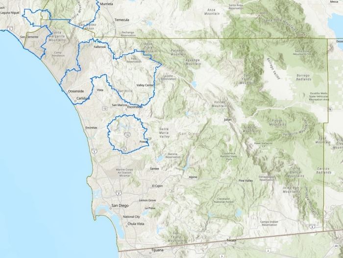 September 2025 HLB Quarantine Map San Diego Citrus Quarantine Map as of September 2025
