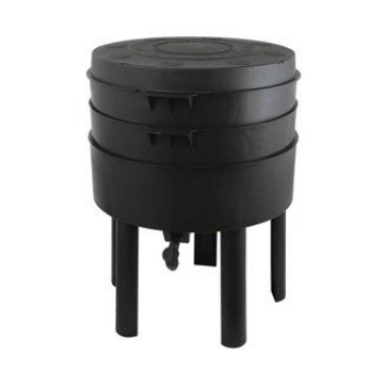 Worm Composting Bin Worm Composting Bin, two round large capacity working trays, built-in ventilated worm mounds