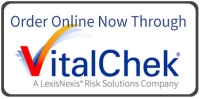 VitalChek Order Online Red, orange, and blue VitalChek logo. VitalChek is a third-party website authorized to process requests online for the Office of Vital Records and Statistics.