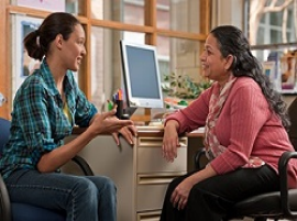 Image of individual getting employment services Image of individual getting employment services