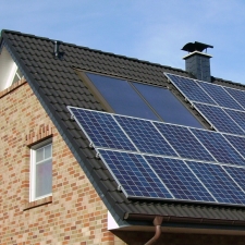 Solar panels on roof